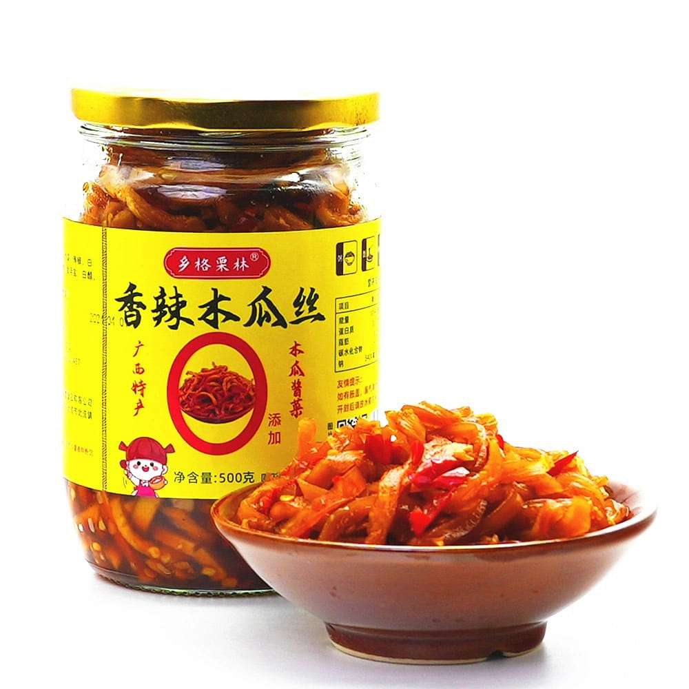广西香辣木瓜丝酱菜500g/罐 1 瓶