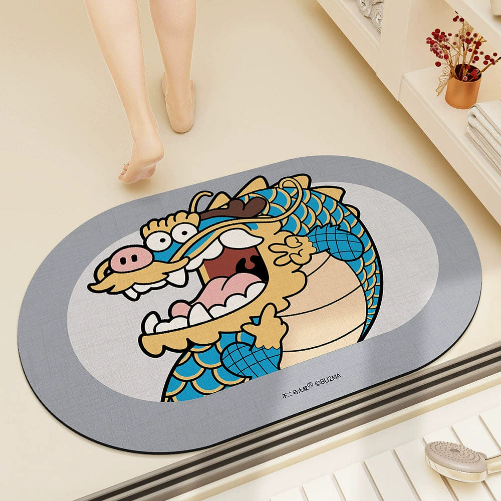 Fat dragon New Year velvet mat door non-slip mat 40*60cm/photo pose 1 個