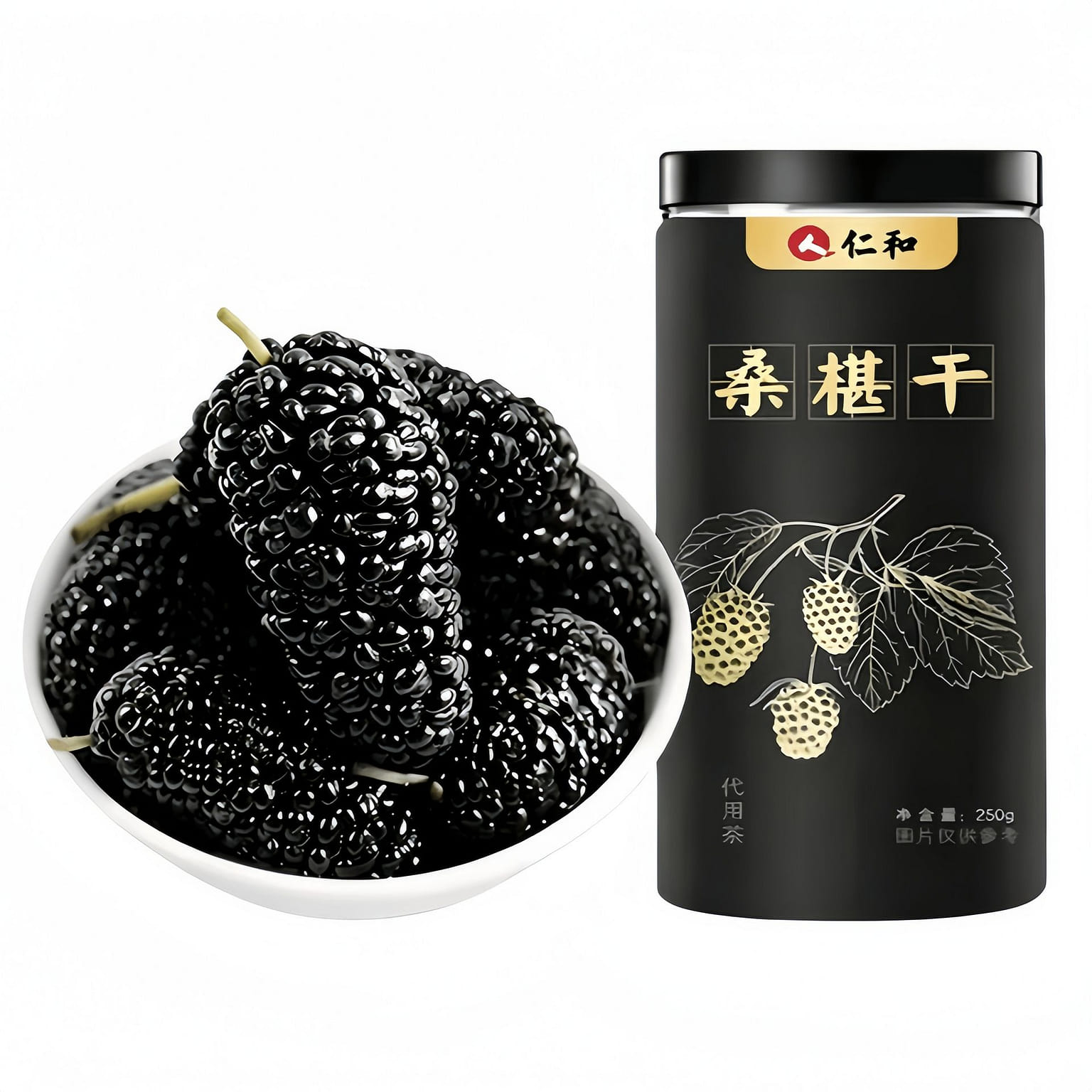 1 jar of first-pick dried black mulberries 250 g