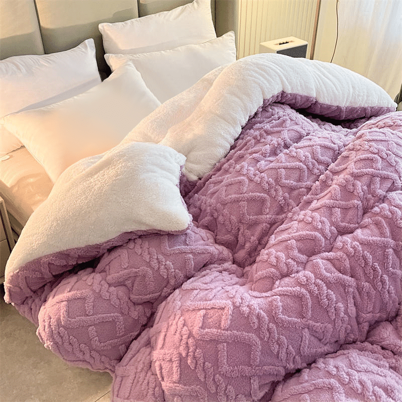 Lullabuy Soft Super Thick Winter Warm Blanket Purple 150x200cm 3kg 3000 グラム