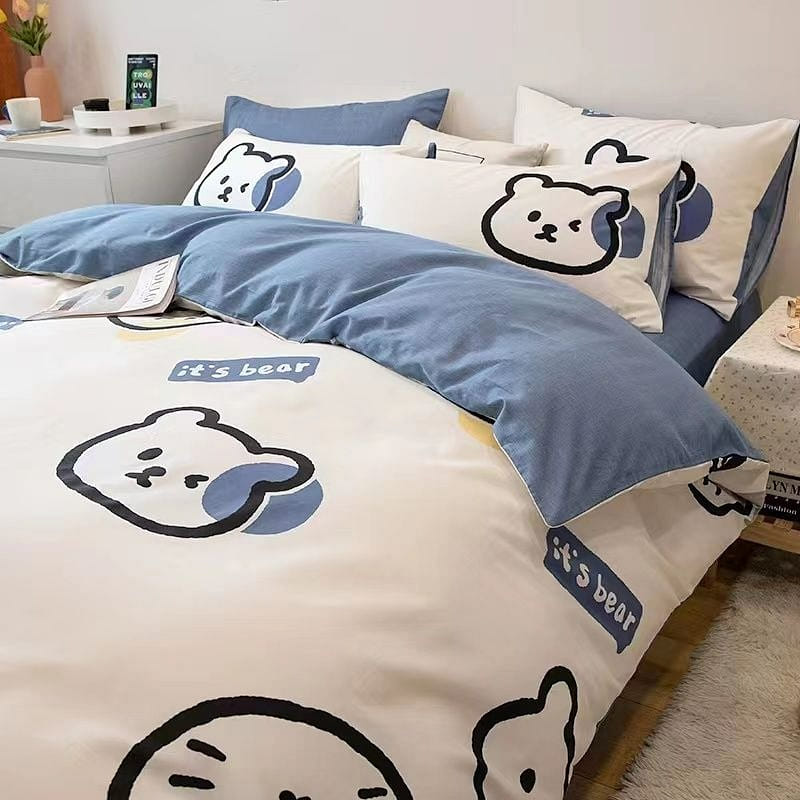 [Pet Party150*200] INS Bed 4 Piece Duvet Cover + Sheet + Pillow Ca 1 個
