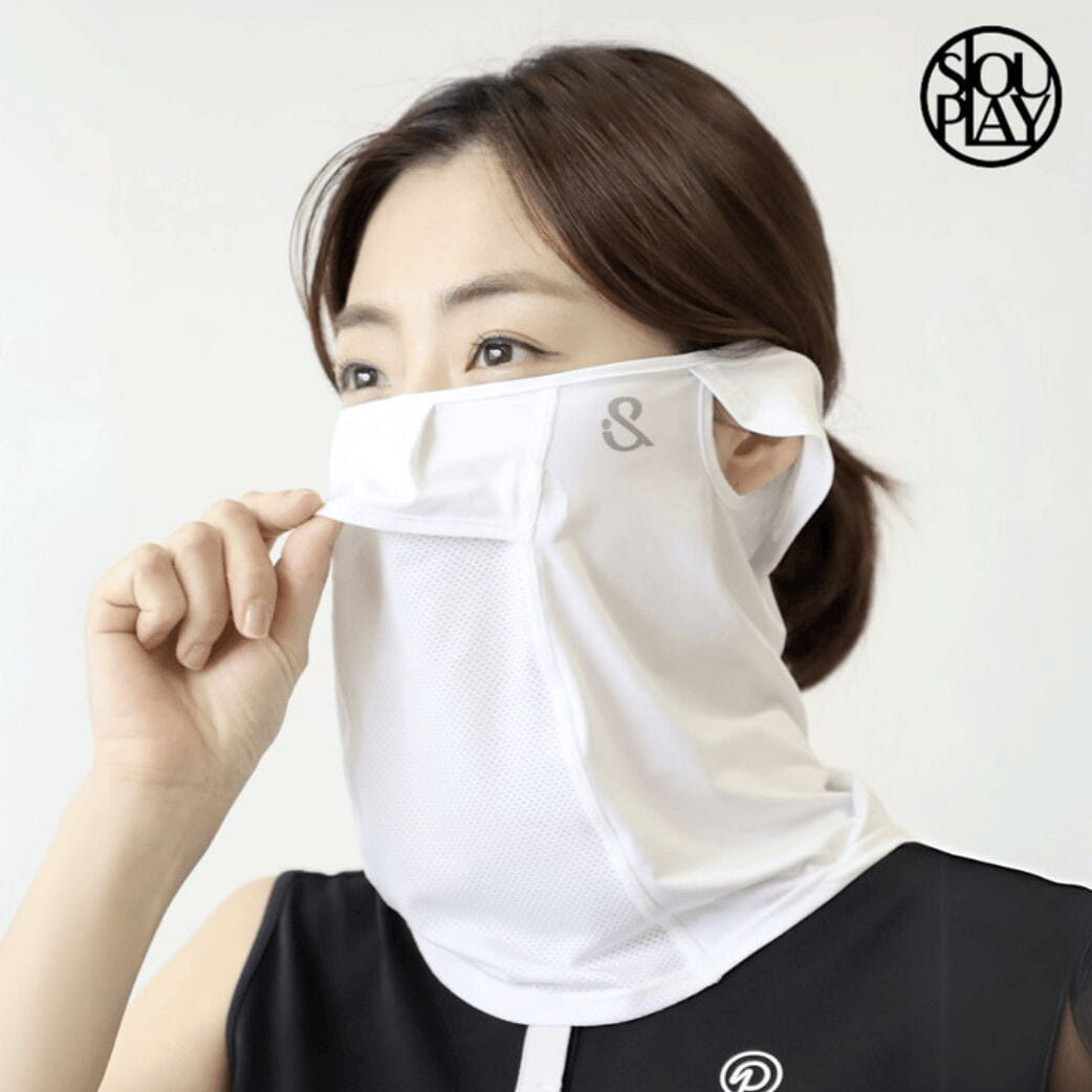 [SLPL] 完美防紫外线面罩 - 白色/大号 1 个