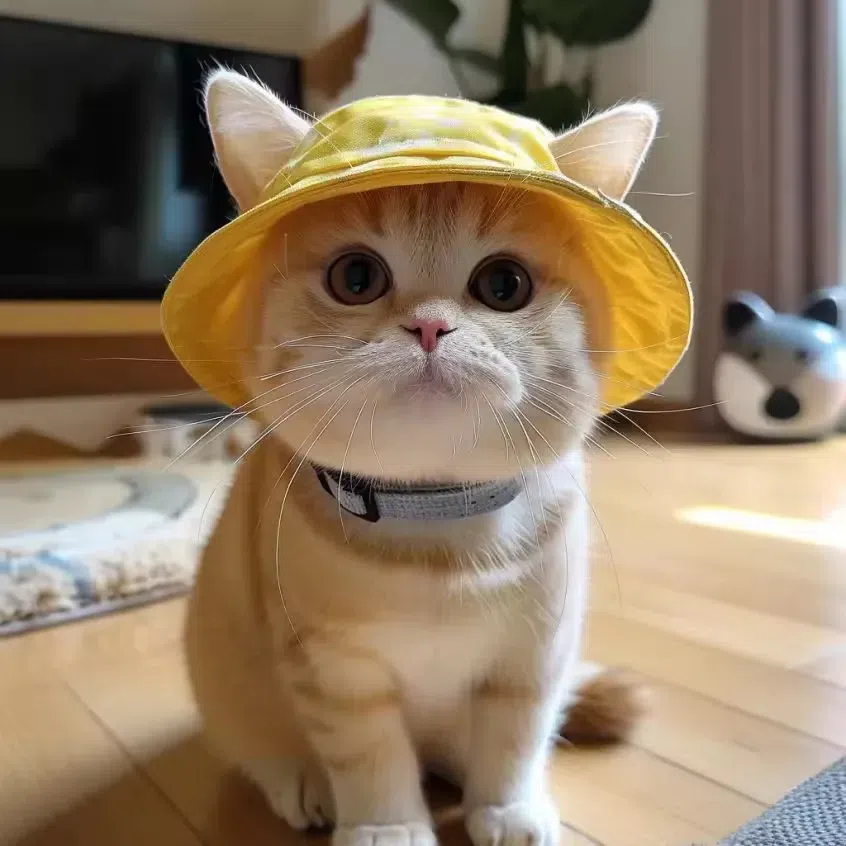 pet bucket hat(yellow-L) 1 count