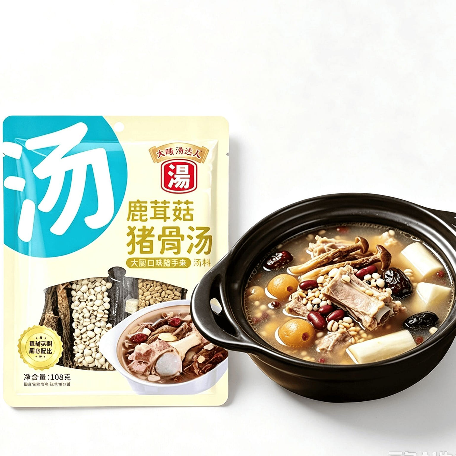 Deer Antler Mushroom Pork Bone Soup Mix 108 g