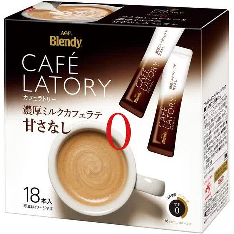 Blendy Cafe Latory Rich Milk Latte Unsweetened 18 1 phần