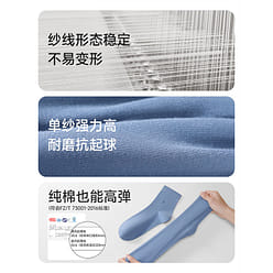 [White Embroidery 5 pairs] Cat man men's cotton spring and autumn socks 5 each