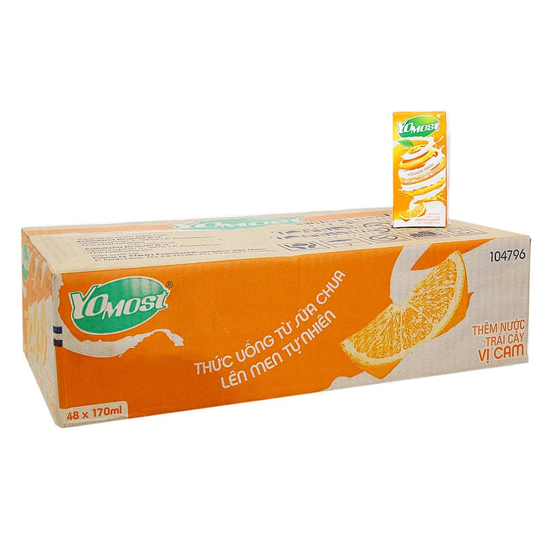 YOMOST 酸奶饮料 橙子味 (整盒-48支) 1 箱