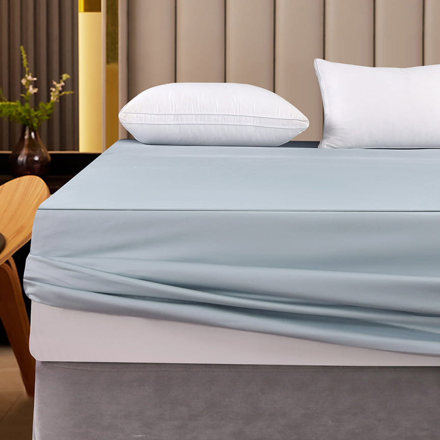 THE COTTON & SILK 100% Luxury Long-Staple Cotton Fitted Sheet