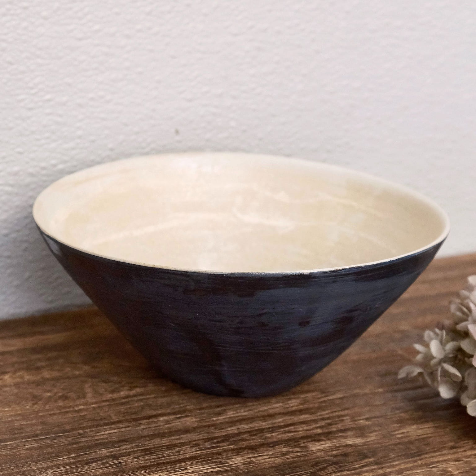 Artist Maki Sugita 17.5cm L Bowl - Black 1 count