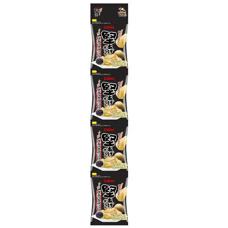 Calbee Kataage Potato Black Pepper 15g*4 bags 1 each