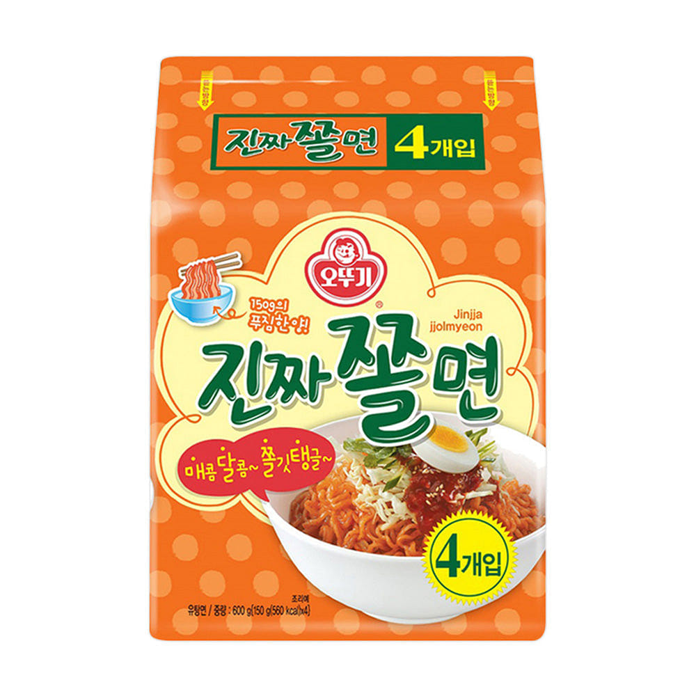 Ottogi不倒翁Jinjja Jjolmyeon凉拌面 4p 600 克