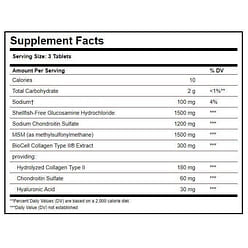 Solgar Glucosamine Hyaluronic Acid Chondroitin MSM, Shellfish-Free (120 Tablets) 1 count