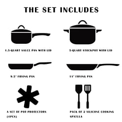 12件套厨房蓝色不粘锅具套装  高品质不粘锅具套装 1 份