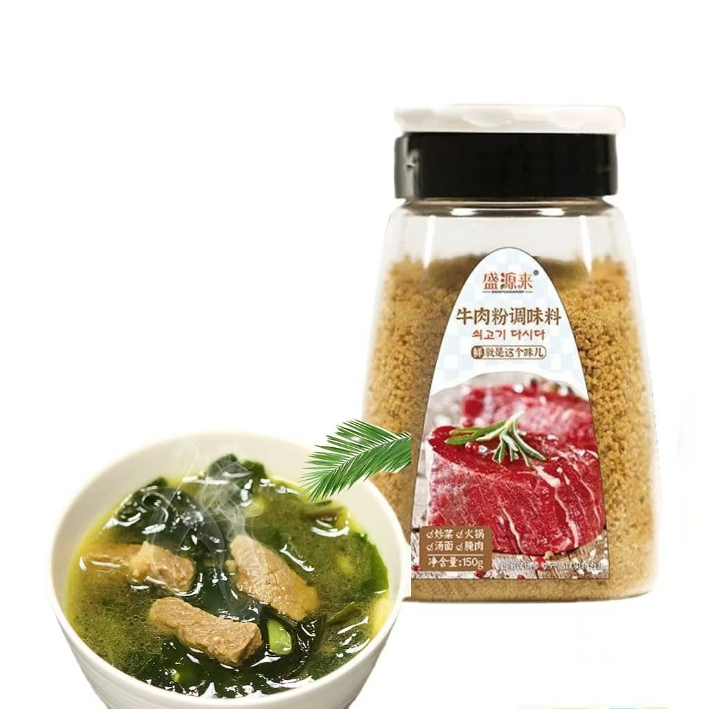 Shengyuan Korean beef powder seasoning 150g * 1 bottle Lamian Noodles beef noodle soup stir fried vegetables salad flavor increase sauce soup 150 g