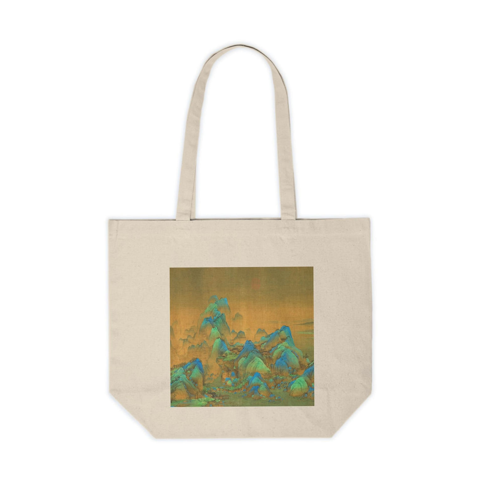 A Thousand Li of Rivers and Mountains - Cotton Canvas Tote Bag 18" x 15" 1 개입