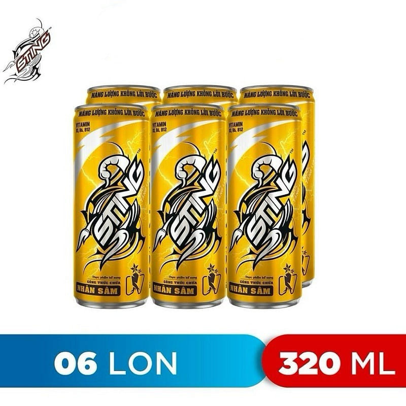 6 Cans of Sting Gold Energy Drink 320 ml(ミリリットル)