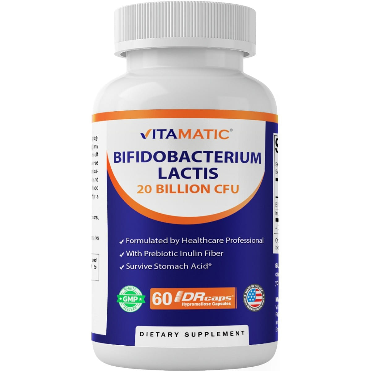 Vitamatic Bifidobacterium lactis, 20 BN, 60 Count 1 개