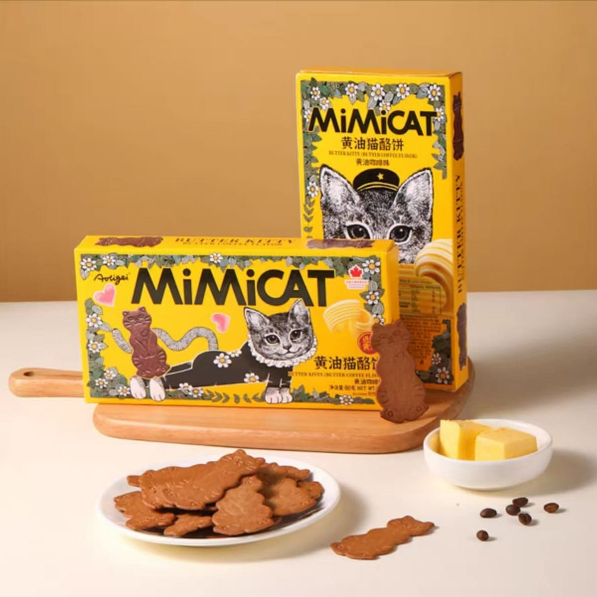Butter coffee Cat Cheese Cookies 80g*1 box 80 그램