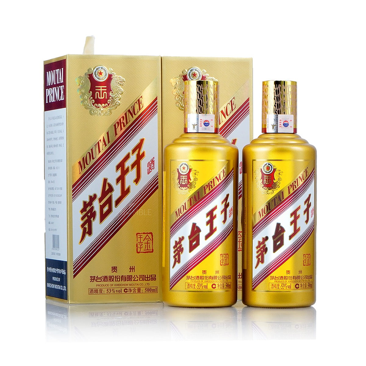 Kweichow Moutai Golden Prince Baijiu (Twin Pack) 500 ml