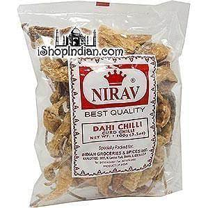 Nirav Dahi / Curd Chilli (Vathals-More Milagai), 3.5 oz bag 3.5 ออนซ์