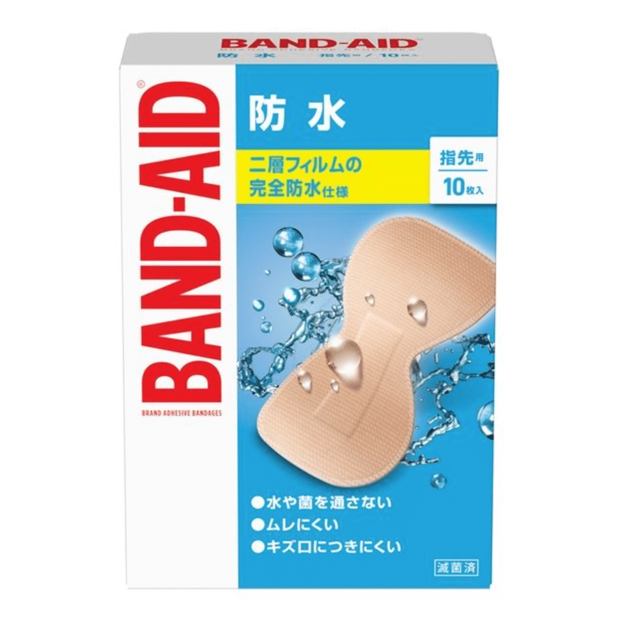 Band-aid waterproof fingertips 10 pieces 1 box