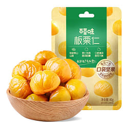 百草味即食板栗仁原味零食熟制40g*1袋 40 克