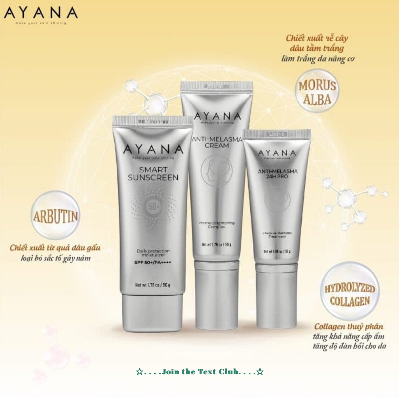 AYANA Korea Melasma Skin Care Combo of 3 Products 3 개입