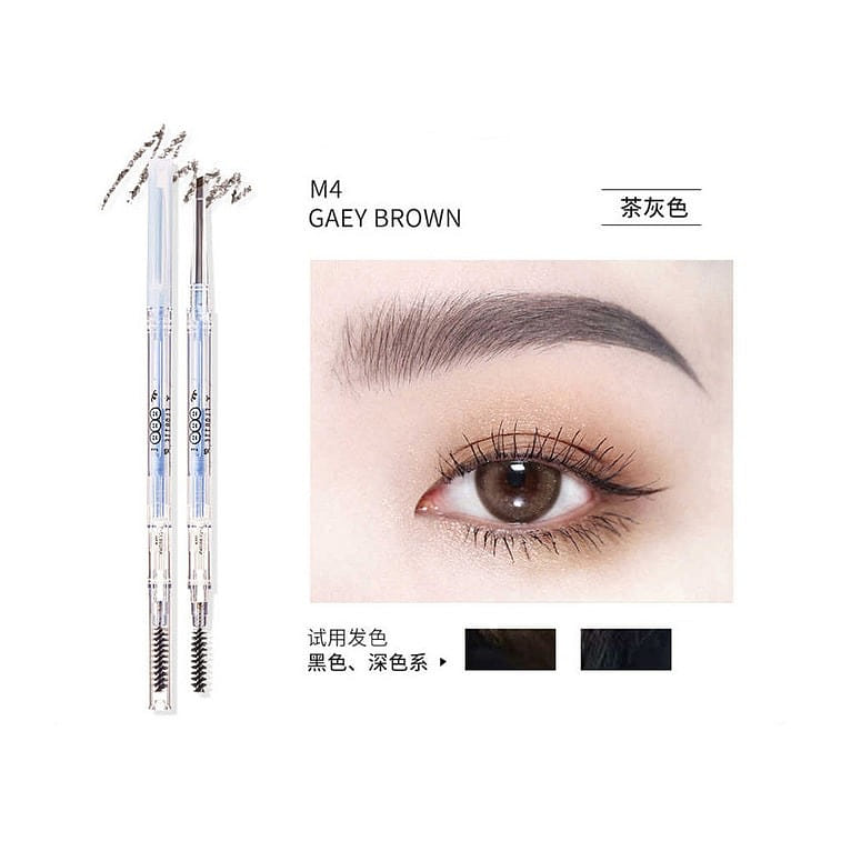 Flortte Mood Institute Fine Browpencil #M4 Grey Brown 0.05 그램