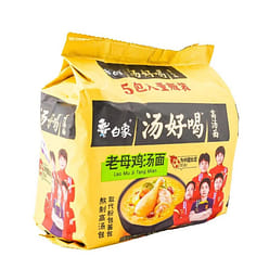 Baixiang Instant Noodles, Chicken Soup Flavor 5ct 1 each