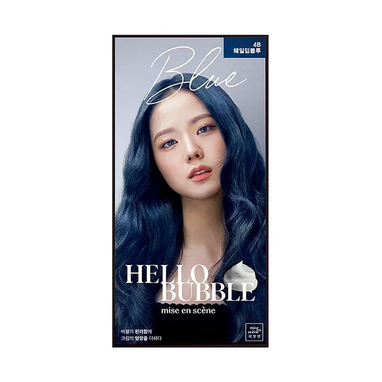 Hello Bubble x BLACKPINK Hair Dye 4B Whale Deep Blue - Weee!