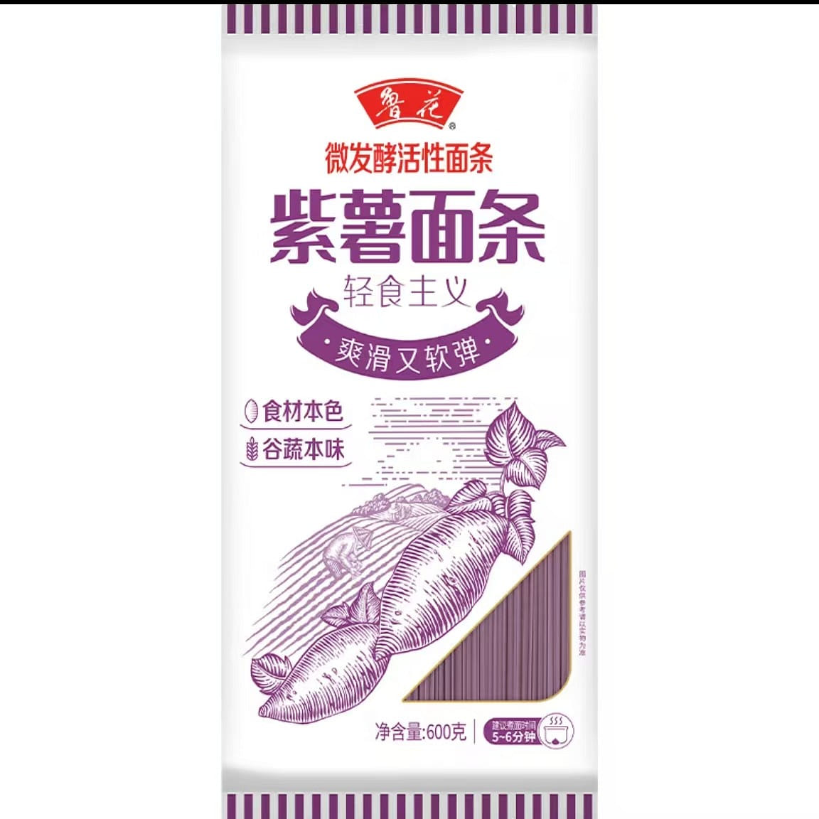 Luhua purple potato noodles fruit and vegetable fl 600 กรัม