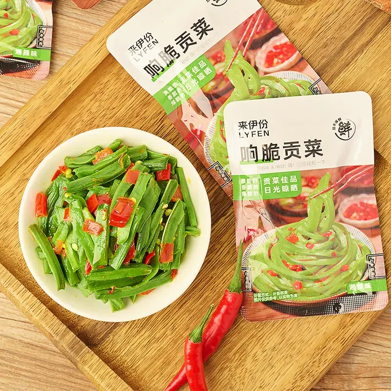 LYFEN Crispy Gongcai (Hunan Spicy Flavor) 2 packs 58 กรัม