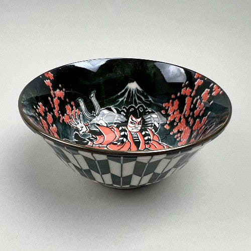 Made-in-Japan Kabuki Yagasuri Small Soup Noodle Bowl Don Bowl, 5.5" dia., 16 oz 1 each
