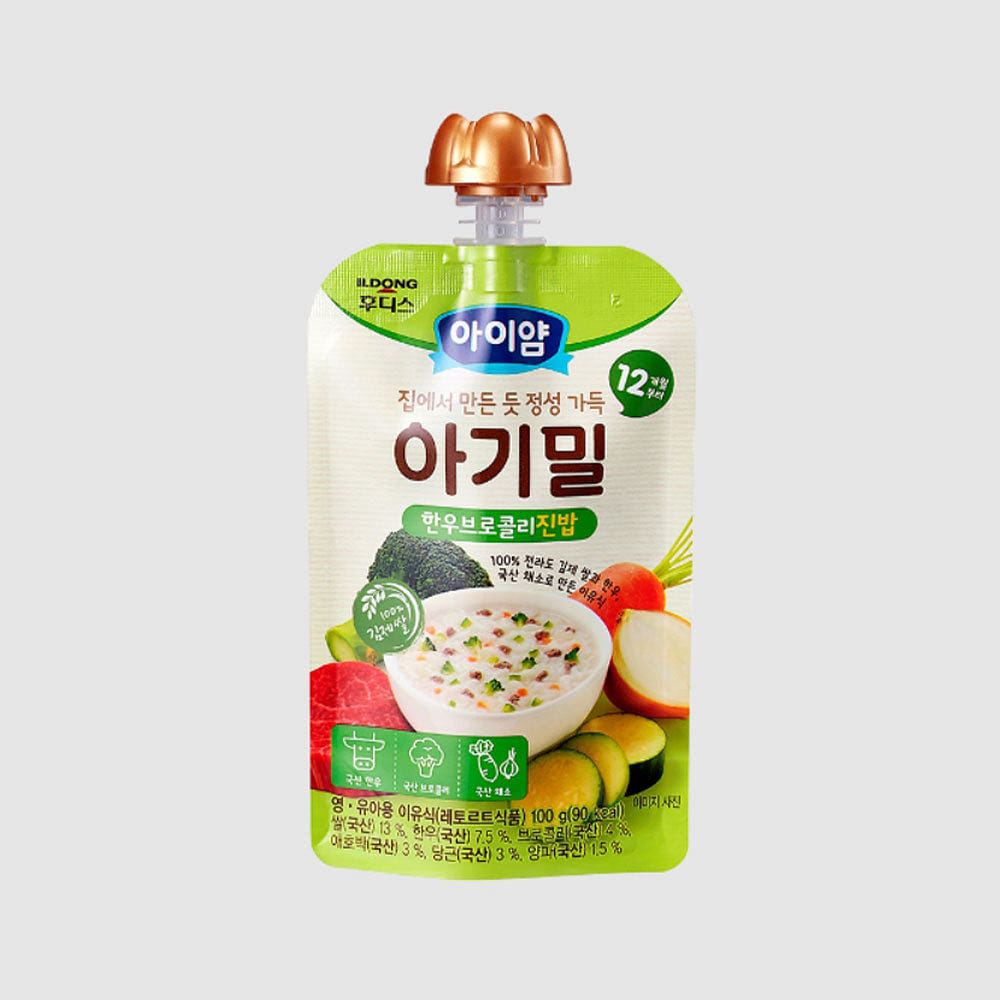 ILDONG FOODIS Aiyam Baby Meal Korean Beef, Briccoli 100 g