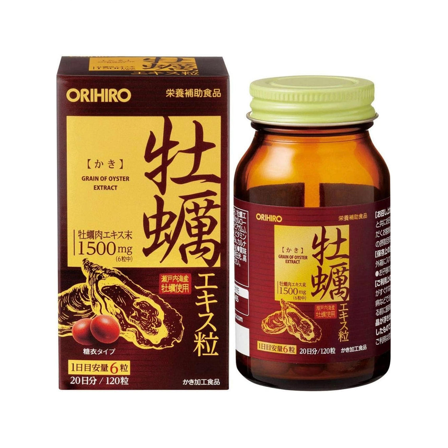 Orihiro Grain Of Oyster Extract 120 tablets 1 개