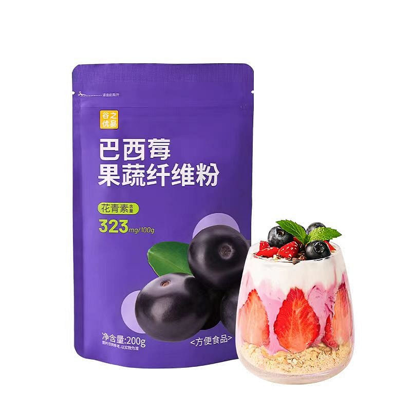 Gu Zhi You Pin Acai fruit and vegetable fiber powder 200g*1 bag 200 그램