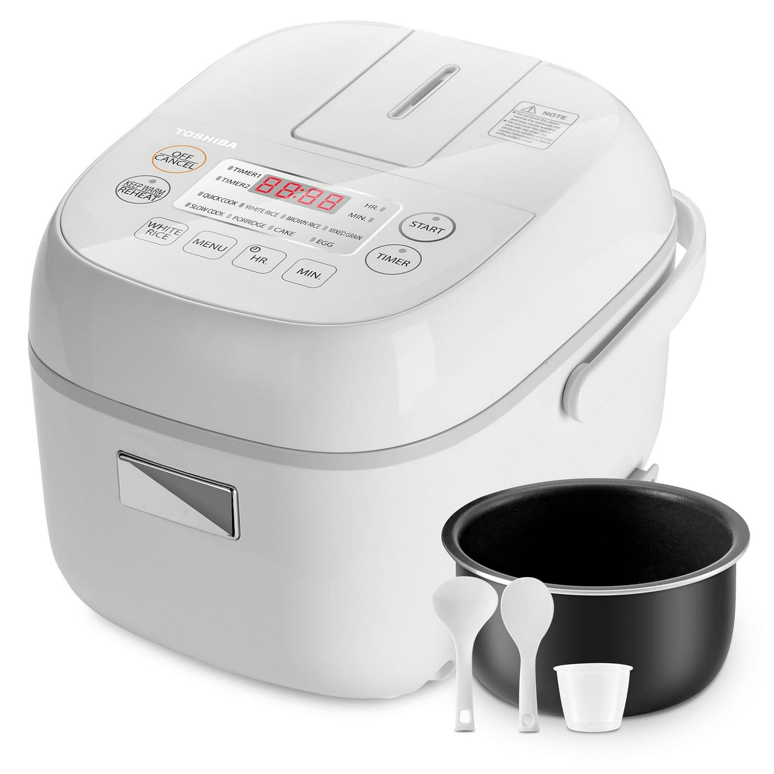 Toshiba Mini Rice Cooker,3 Cups Uncooked Rice Cook 1 each