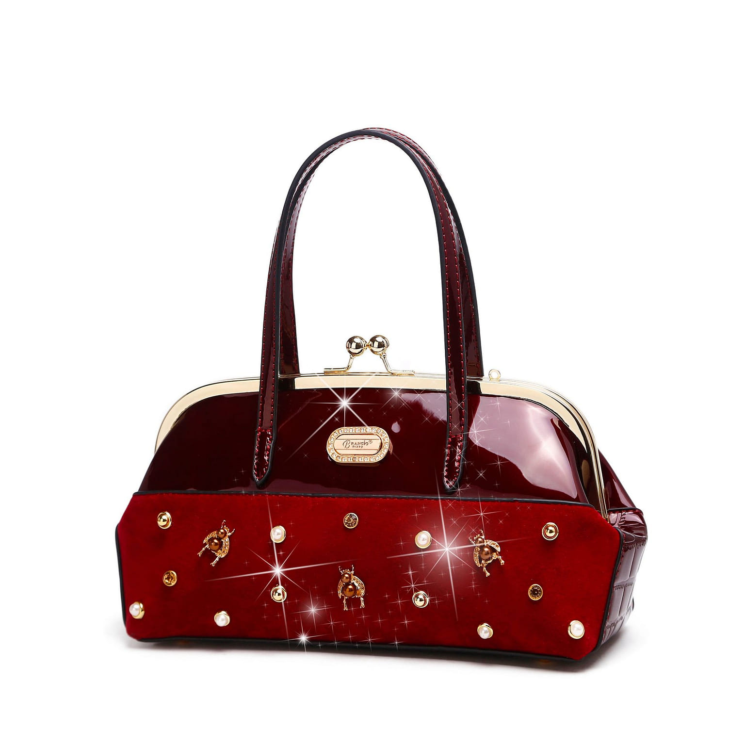 Honey Bee Handmade Evening Bag Burgundy [RM8300L-BG] 1 ส่วน