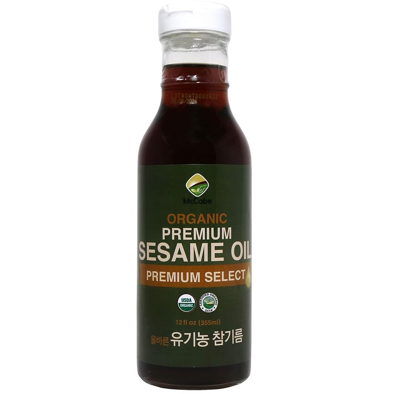 McCabe Organic Premium Sesame Oil, 12 fl oz, USDA Organic Certified, 12 액량 온스