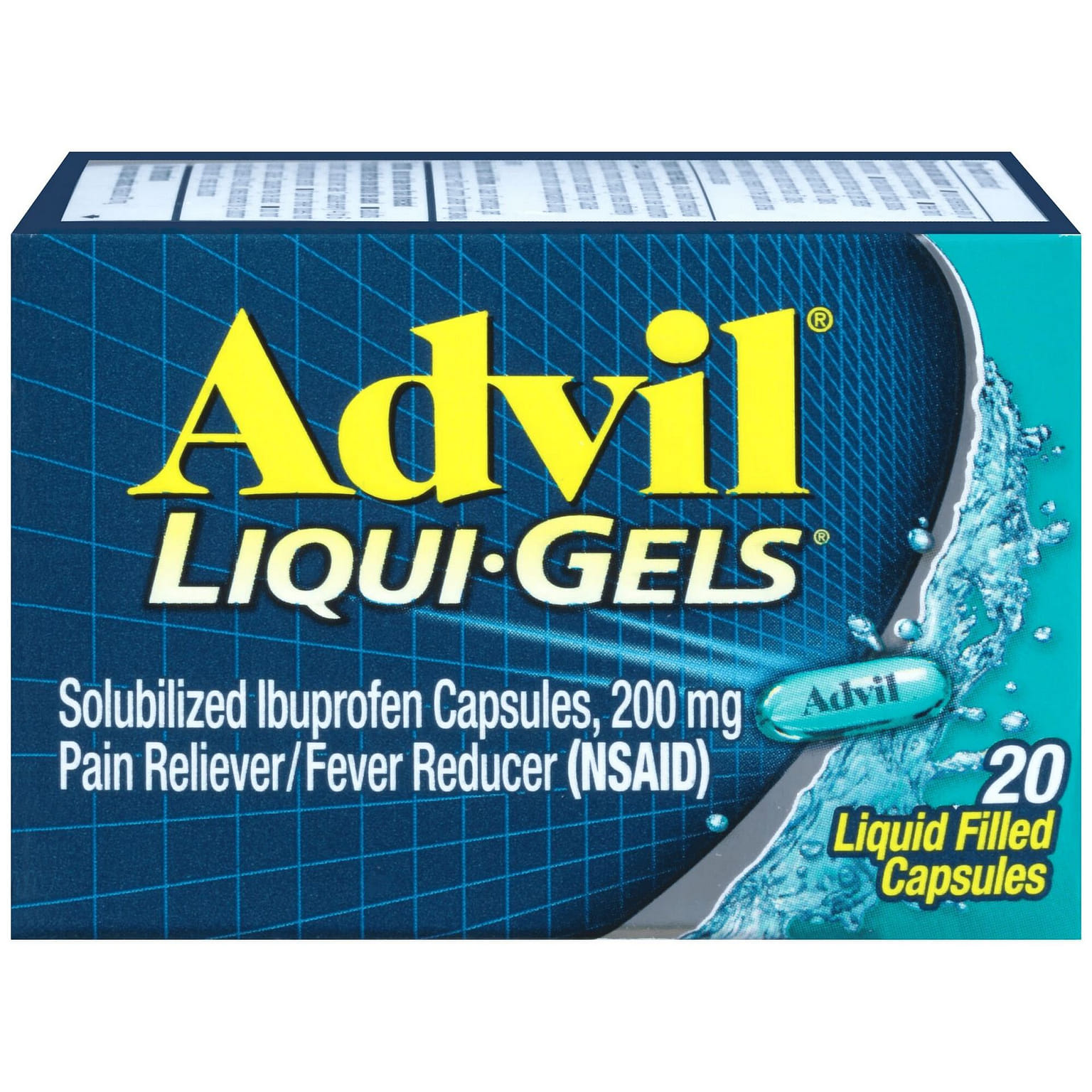 Advil Liqui Gels Ibuprofen 200mg 20 Liquid Filled 1 box