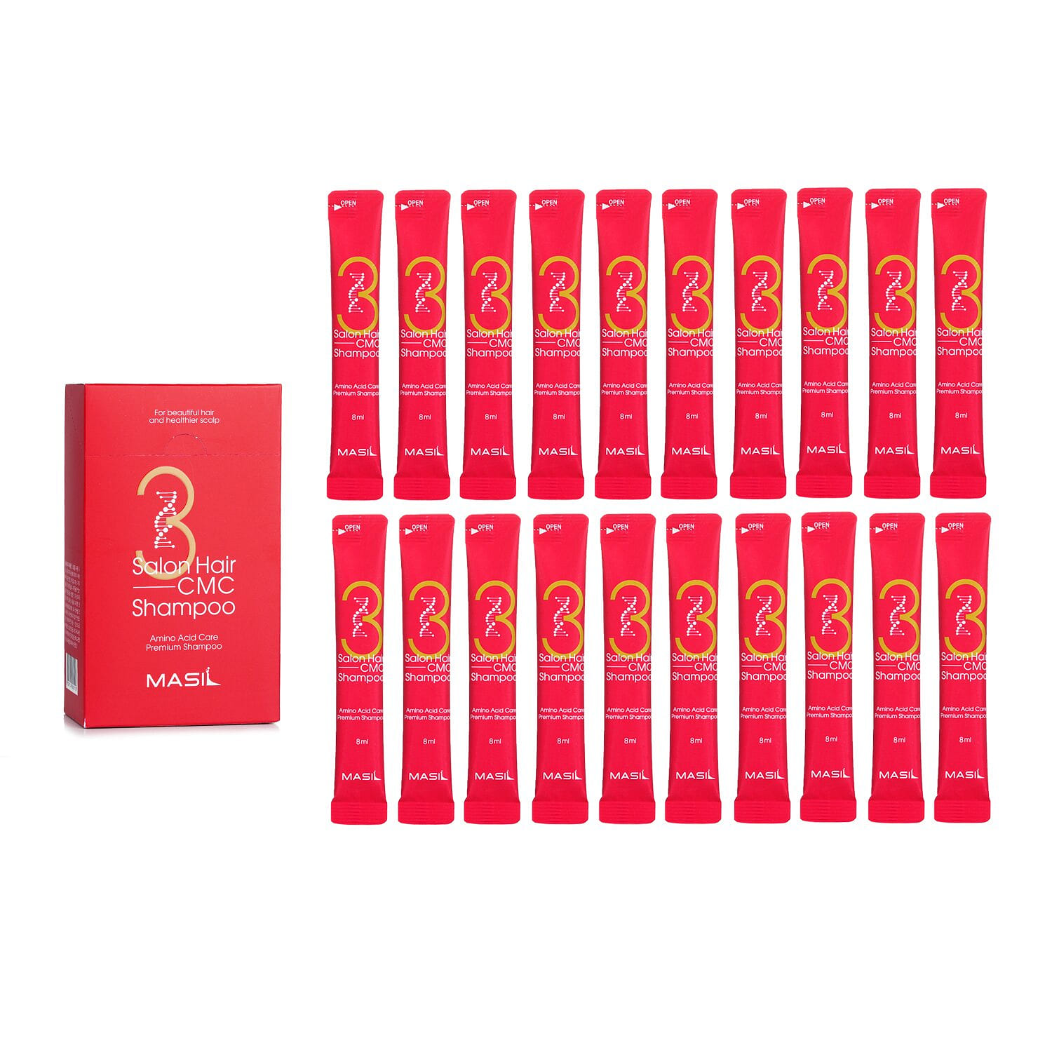 Masil   3 Salon Hair CMC Revitalizing Shampoo With Amino Acid Care Premium Shampoo 20 ml(ミリリットル)