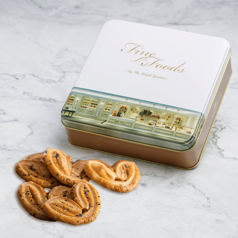 THE ROYAL GARDEN HK Black Salt Butterfly Cookies (Palmiers)  Premium Gift Set 180 กรัม
