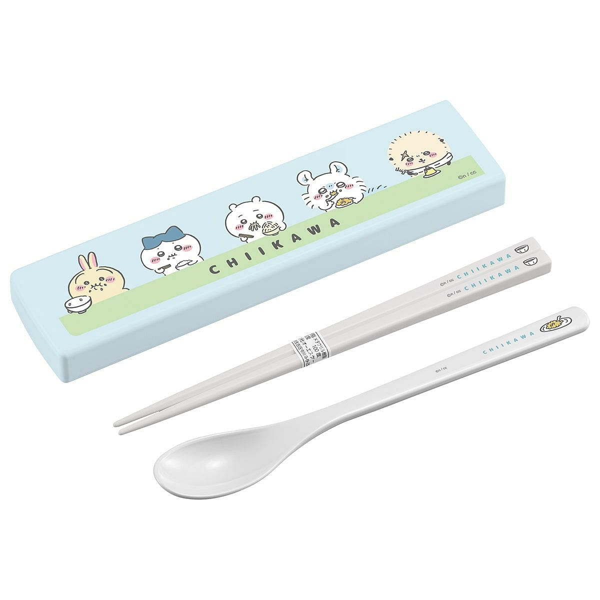 OSK Chiikawa Lid Futa Chopstick & Spoon 1 count