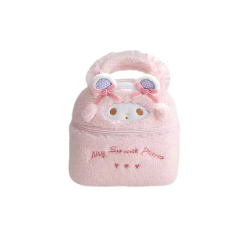 Sanrio Cartoon Girl Heart Makeup Bag Mini Handbag Storage Bag -Piano 1 Pc 1 ส่วน