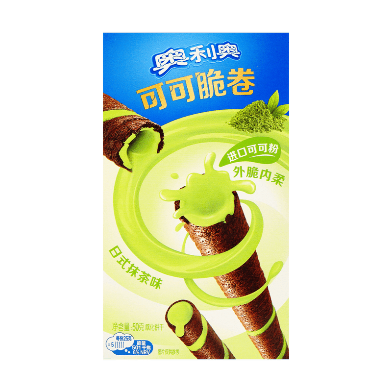 Oreo Cocoa Wafer Roll with Japanese Matcha Flavor 50 그램