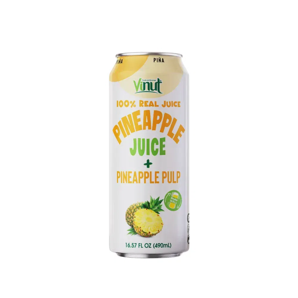 Vinut 100% Pineapple Juice With Pineapple Pulp 16.57 액량 온스
