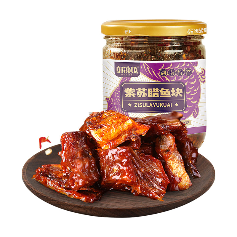 Wu spicy mother Perilla dried fish 300g*1 bottle 300 กรัม