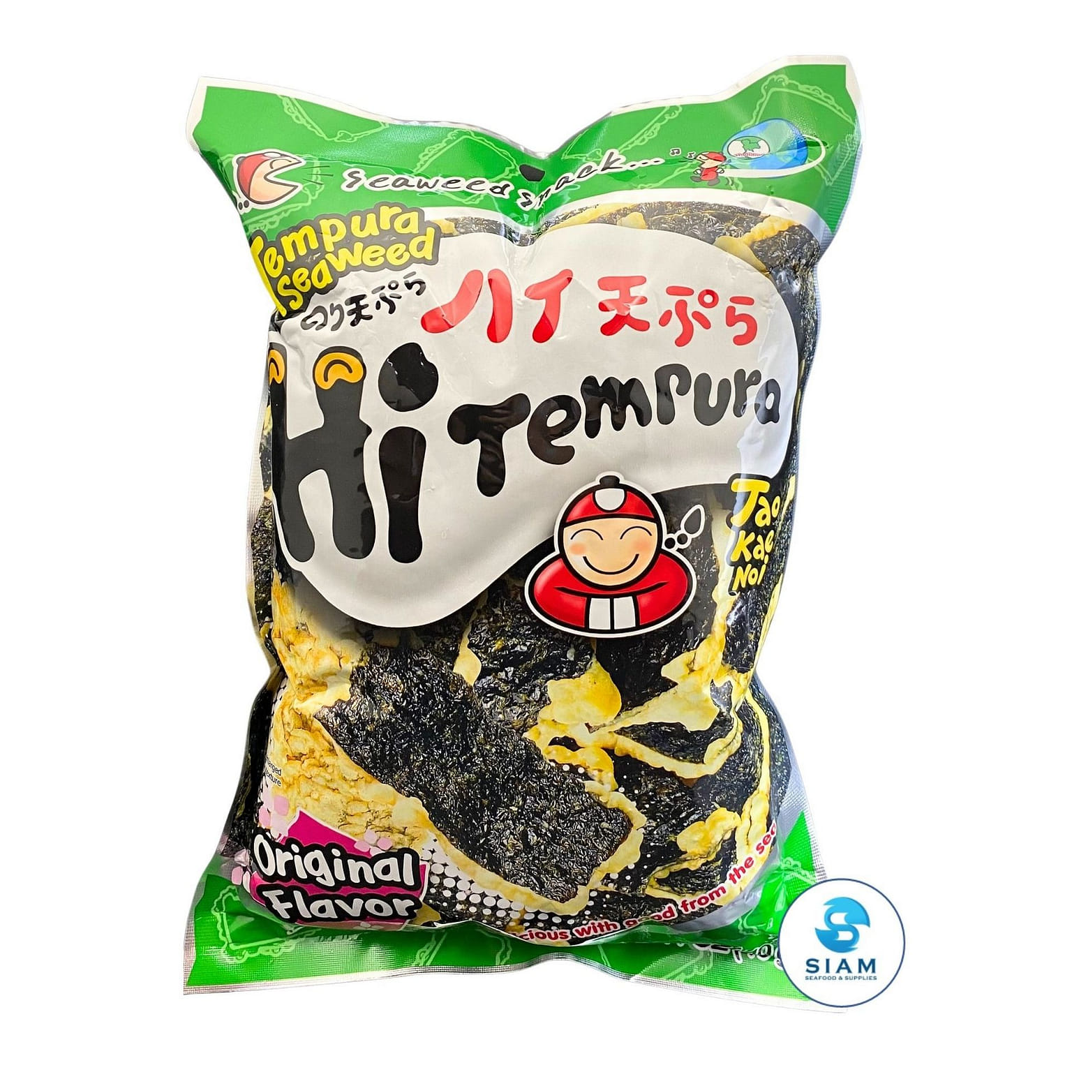 Tao Kae Noi Crispy Seaweed Thai Snack, Tempura Original Flavor 1.1 온스