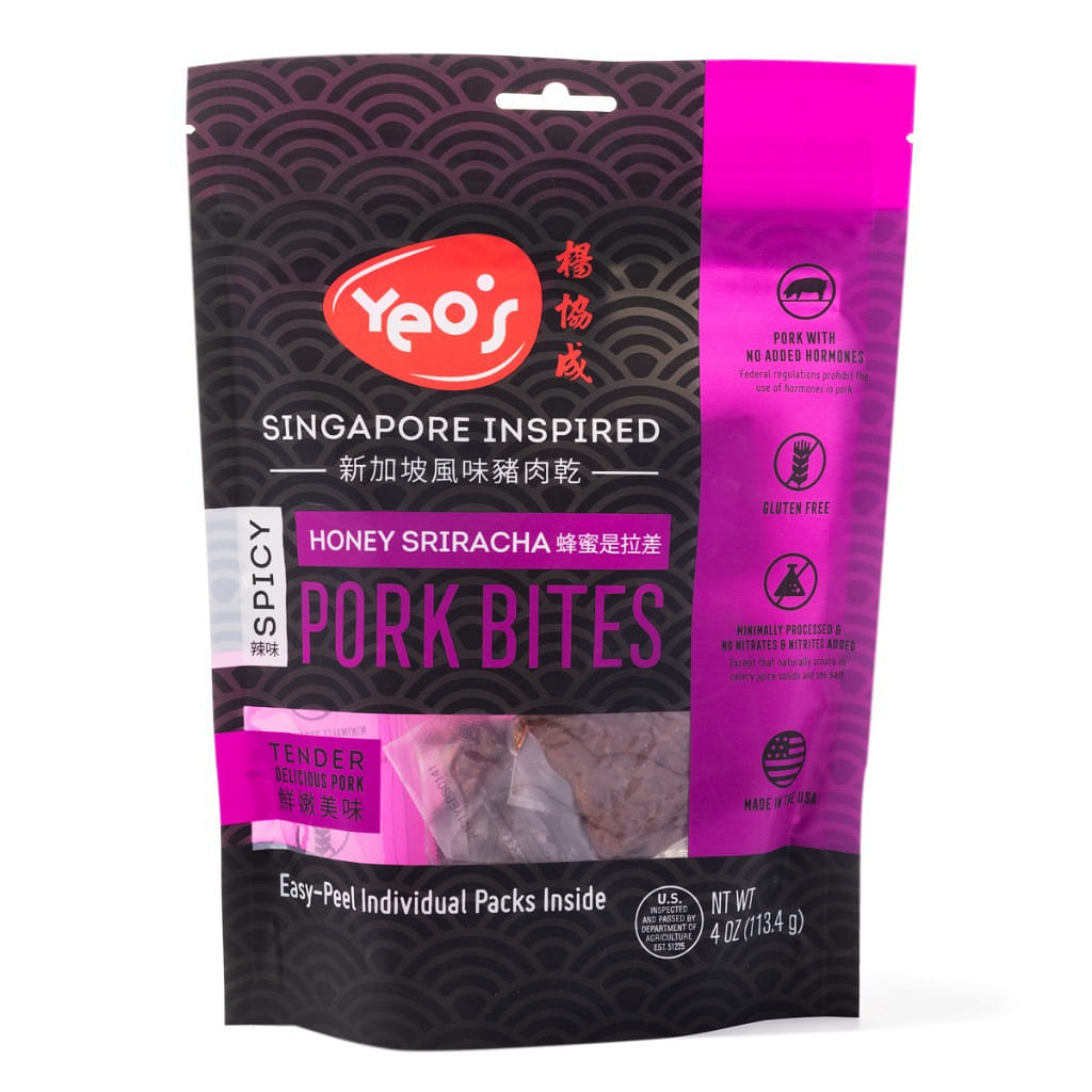 Yeo's Singapore Inspired Honey Sriracha Glazed Pork Bites 113.4 กรัม