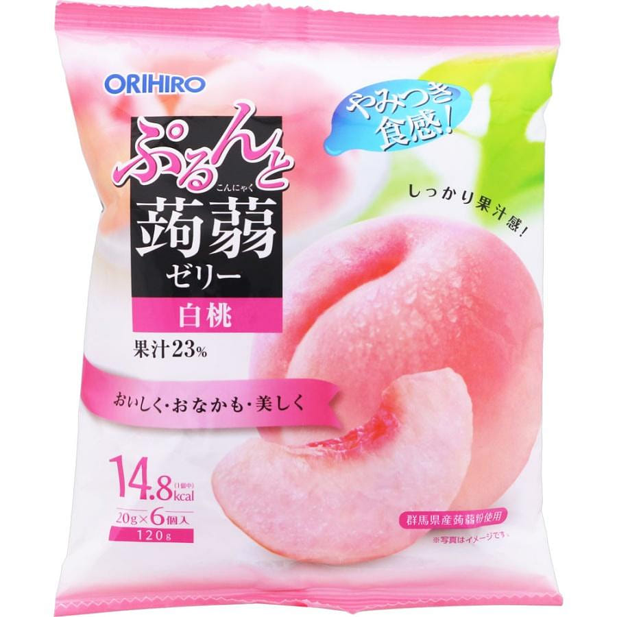 Orihiro konnyaku jelly White Peach 20g6pcs 1 개